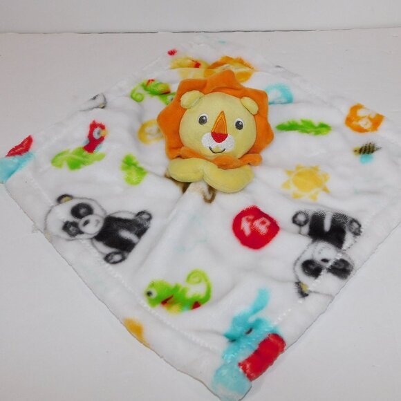 2016 Fisher Price Lion Security Blanket Plush Baby Lovey nunu Soother animals - Picture 1 of 7